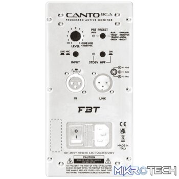 FBT  CANTO8CAW 8in ACTIVE SPEAKER 200W + 100W RMS WHITE